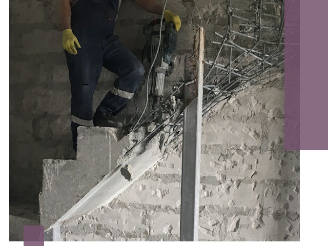 Демонтаж металлических и бетонных лестниц в Лысьве