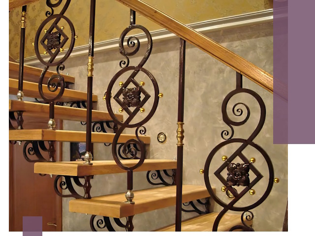 Изготовление кованых лестниц под ключ в Лысьве