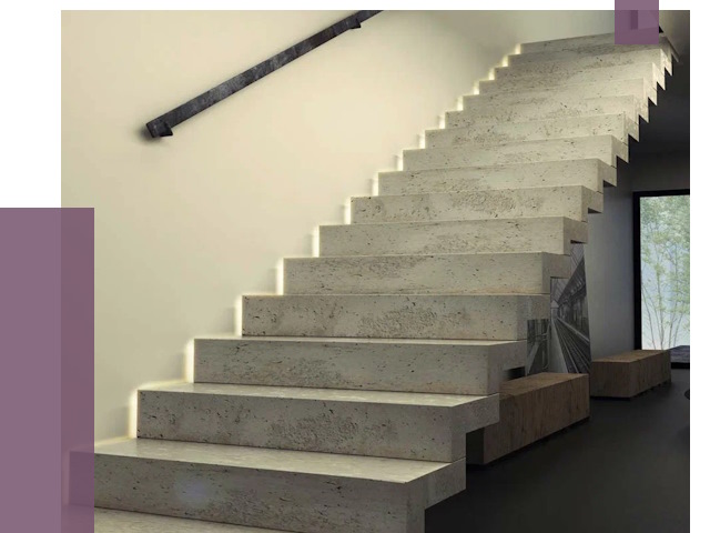 Облицовка бетонных лестниц в Лысьве от 4616 руб/м2