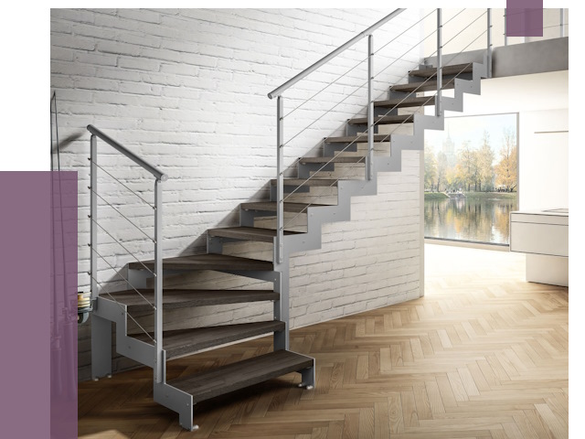 Г-образные лестницы под ключ в Лысьве от 37182 руб. | ПРОЛЁТ-Лсь