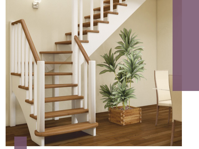 Г-образные лестницы под ключ в Лысьве — изготовление и монтаж