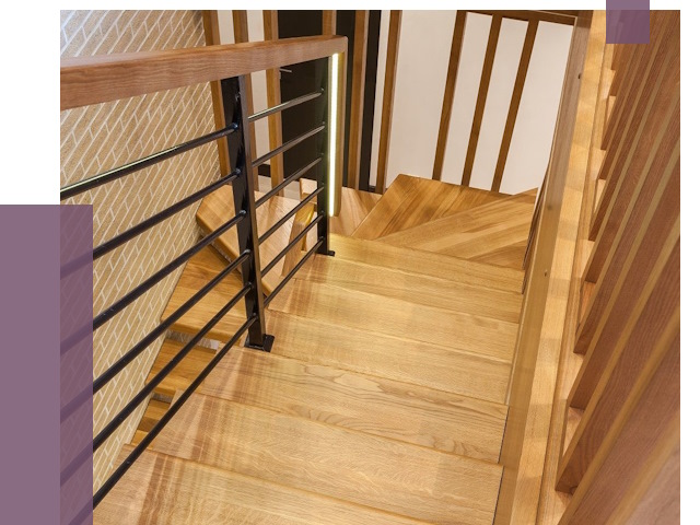 Лестницы из ясеня в Лысьве под ключ от 10052 руб. 