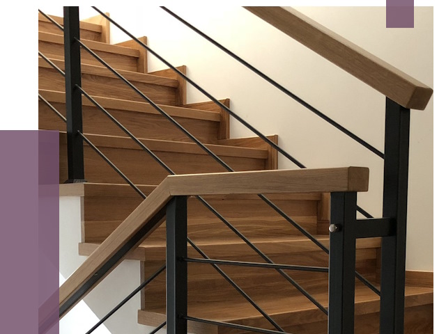 Обшивка металлической лестницы деревом в Лысьве от 4359 руб. 