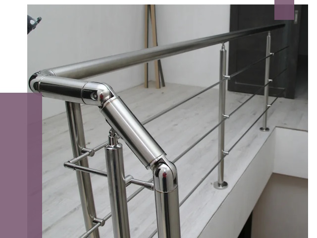 Перила из нержавеющей стали в Лысьве от 9026 руб. под ключ | ПРОЛЁТ-Лсь