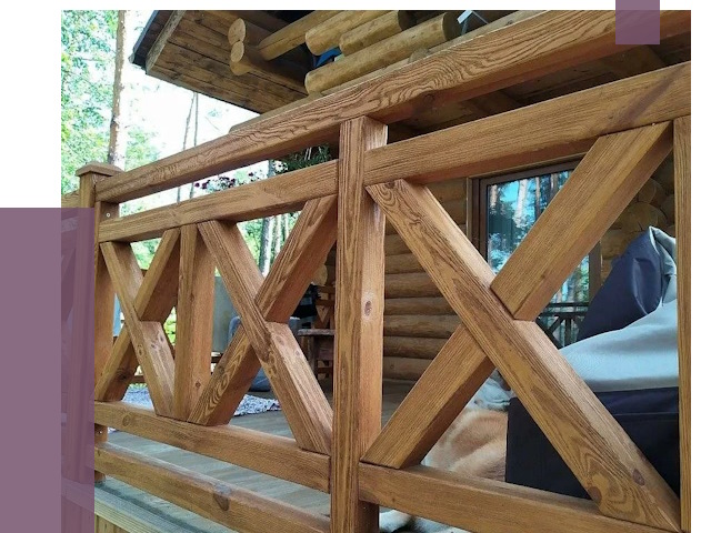 Деревянные перила под ключ в Лысьве от 7693 руб. 