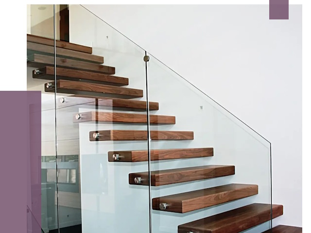 Стеклянные перила для лестницы в Лысьве от 14873 руб.