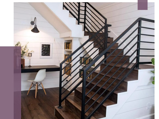 Перила для лестницы в доме в Лысьве от 7436 руб. — ПРОЛЁТ-Лсь