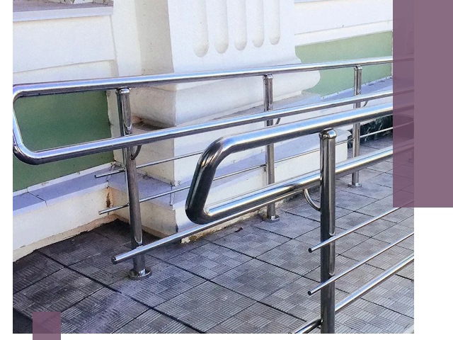 Ограждения пандусов из металла и нержавейки в Лысьве