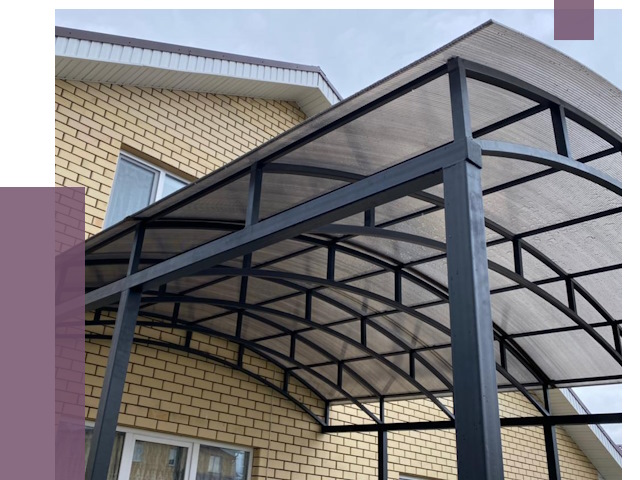 Монтаж козырьков в Лысьве от 11539 руб. | ПРОЛЁТ-Лсь