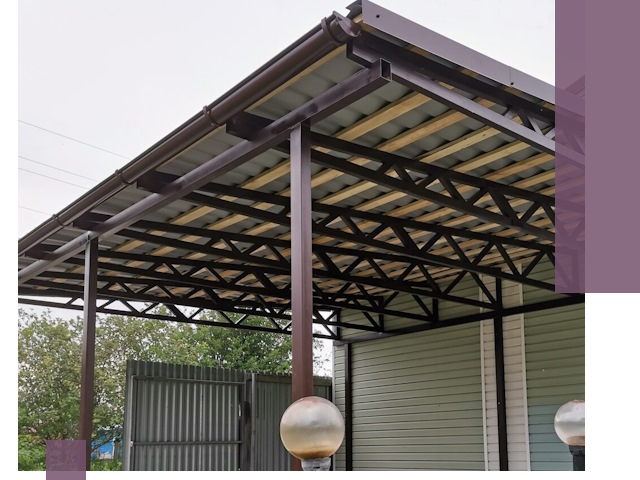 Навесы под ключ в Лысьве: изготовление, монтаж и гарантия