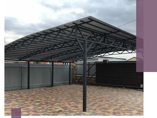 Недорогие навесы под ключ в Лысьве — изготовление и монтаж