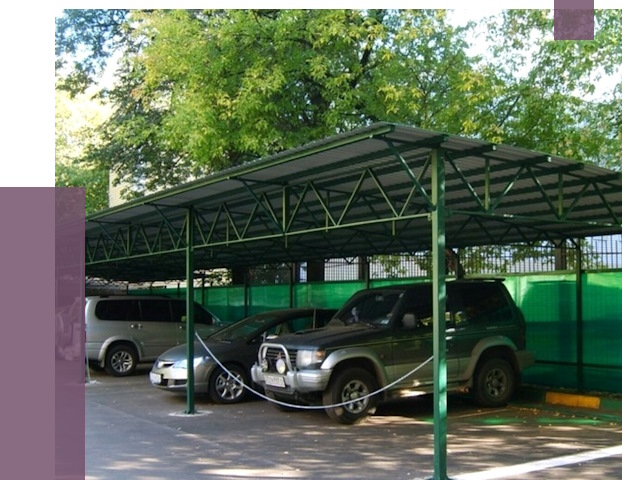 Навесы для парковки в Лысьве от 80517 руб. заказать | ПРОЛЁТ-Лсь