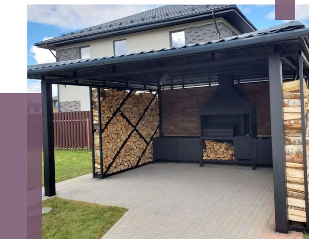 Навесы для барбекю в Лысьве от 12770 руб. под ключ | ПРОЛЁТ-Лсь