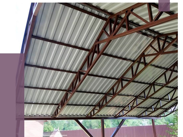 Навесы из профнастила в Лысьве от 7385 руб. | ПРОЛЁТ-Лсь