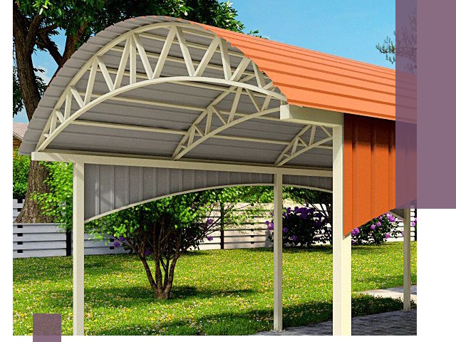 Навесы из профнастила под ключ в Лысьве — установка и монтаж