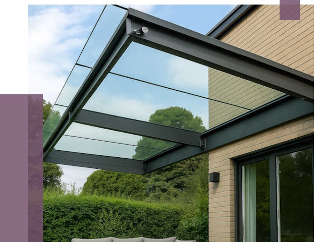 Стеклянные навесы и козырьки в Лысьве от 12308 руб.