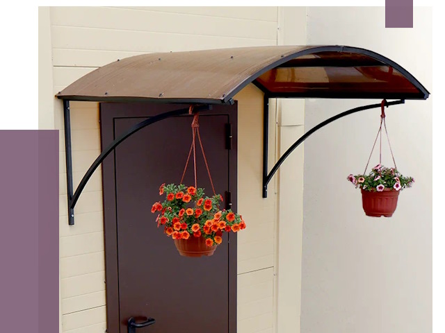 Козырьки над входом в Лысьве от 14873 руб.  | ПРОЛЁТ-Лсь