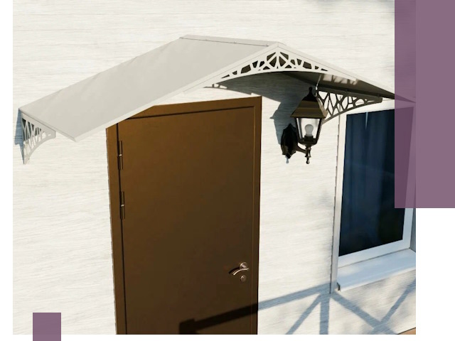 Металлические козырьки на входы и террасы в Лысьве