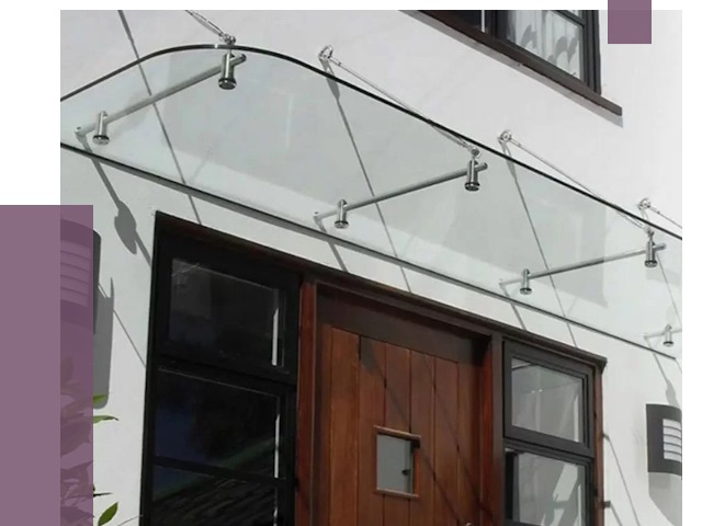 Стеклянные козырьки в Лысьве от 18975 руб. | ПРОЛЁТ-Лсь