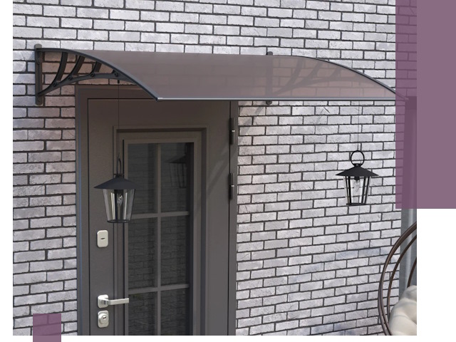 Недорогие козырьки и навесы под ключ в Лысьве