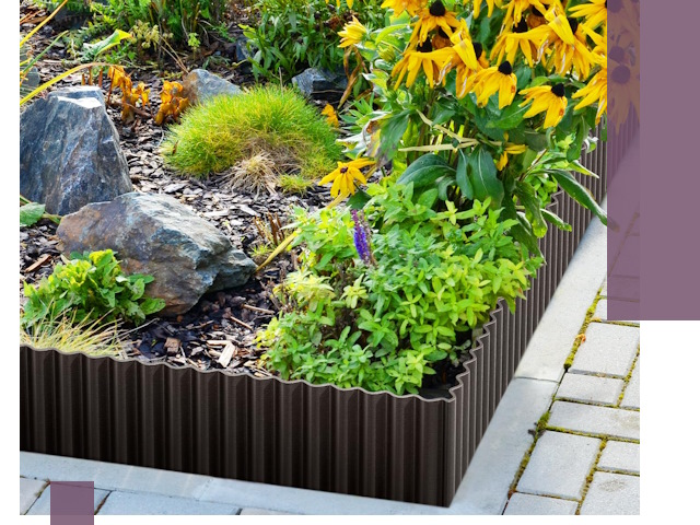 Металлические бордюры для клумб в Лысьве — производство и монтаж